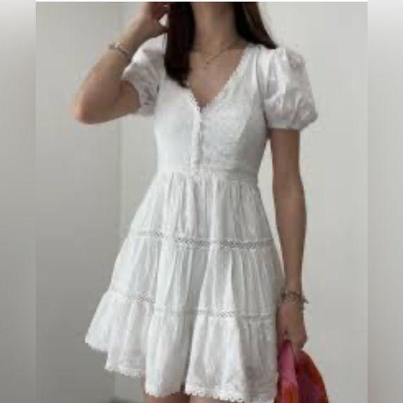 Lush White Embroidered Blouse - Picture 1 of 6